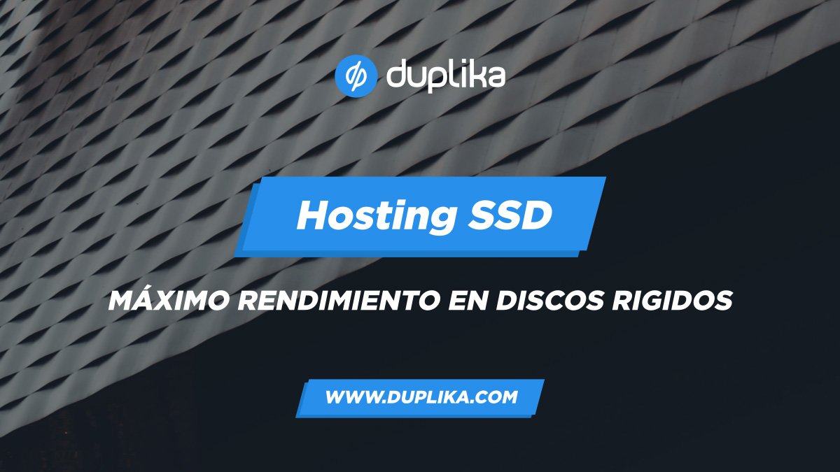 Hosting en SSD, máximo rendimiento en discos rígidos