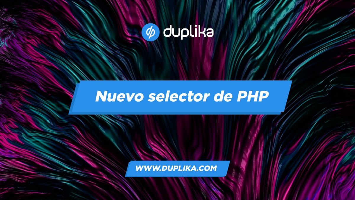 Nuevo selector de PHP