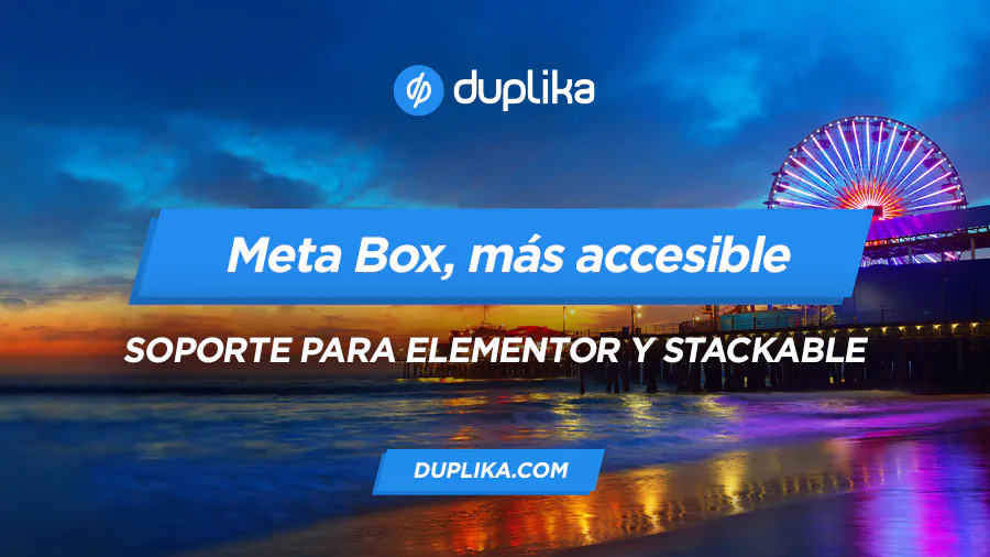 MetaBox soportado por Stackable y Elementor