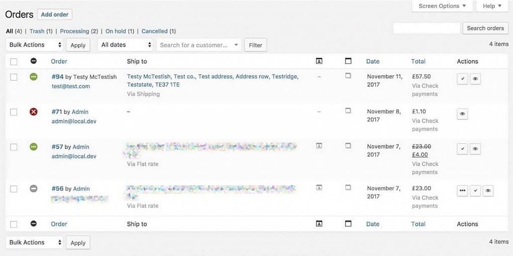 Pedidos Woocommerce 3 3