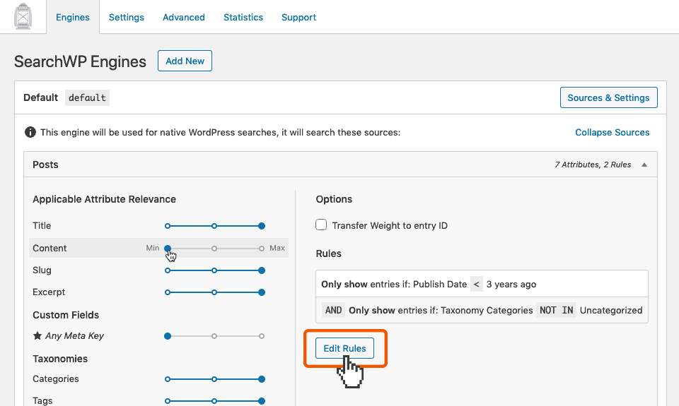 Reglas Filtros WordPress Resultados
