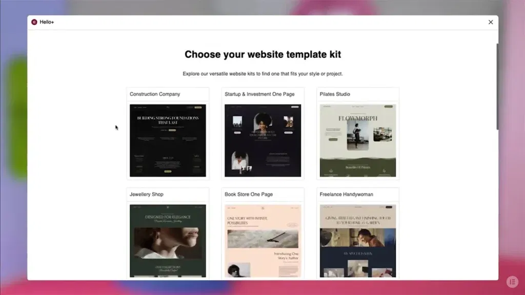 Elementor q2 hellobiz plantilla web